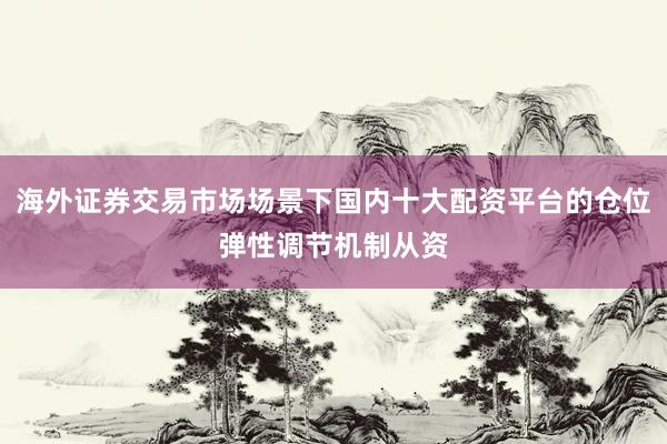 海外證券交易市場場景下國內(nèi)十大配資平臺的倉位彈性調(diào)節(jié)機(jī)制從資