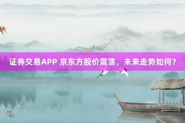 證券交易APP 京東方股價震蕩，未來走勢如何？